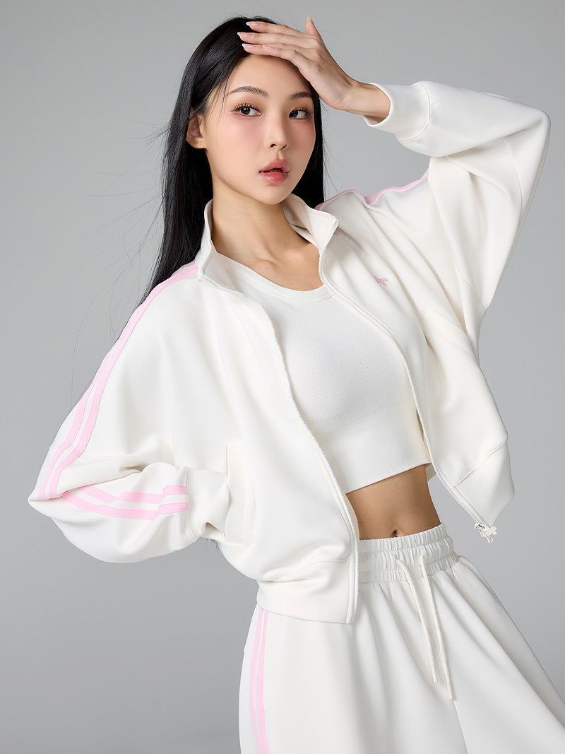 モア トラックライン ジップアップジャケット