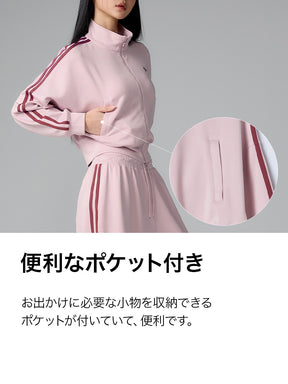 【SET】モア トラックライン ジップアップ & ワイドパンツ