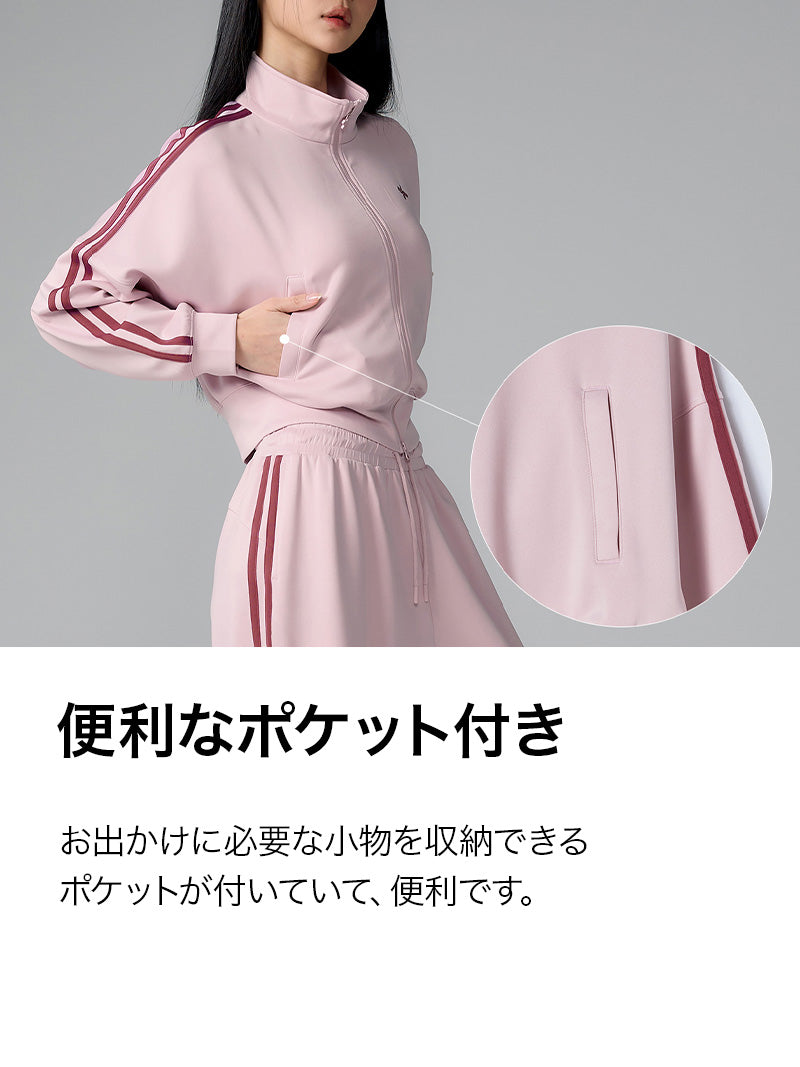 【SET】モア トラックライン ジップアップ & ワイドパンツ