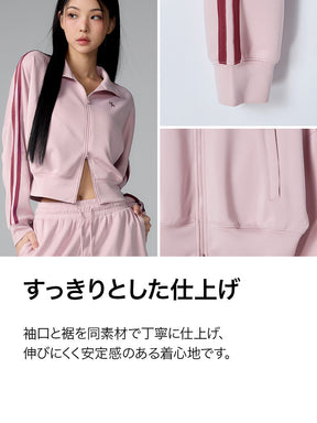 【SET】モア トラックライン ジップアップ & ワイドパンツ