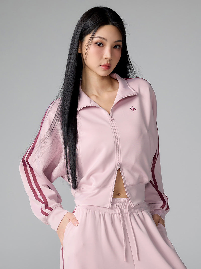 モア トラックライン ジップアップジャケット