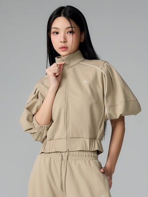 パイピングライン入り ハイネック ジップアップ (単品)