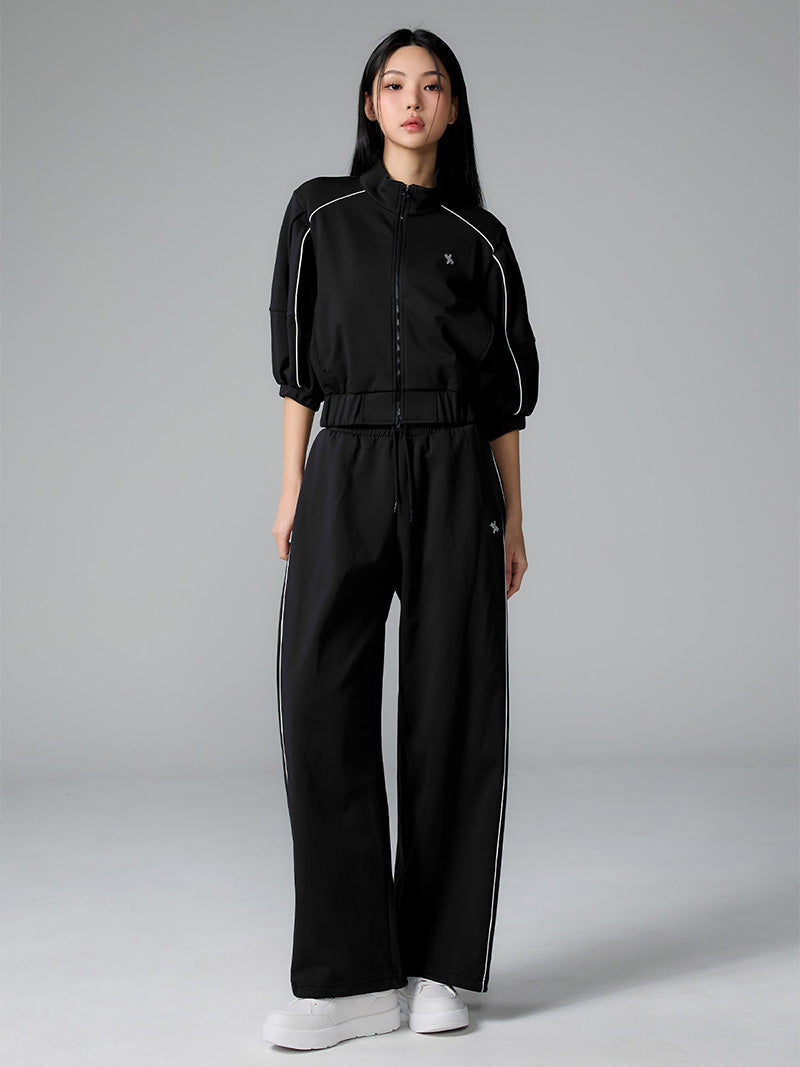 パイピングライン入り ハイネック ジップアップ (単品)