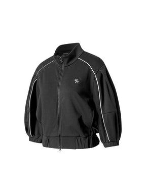 パイピングライン入り ハイネック ジップアップ (単品)