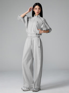 パイピングライン入り ハイネック ジップアップ (単品)