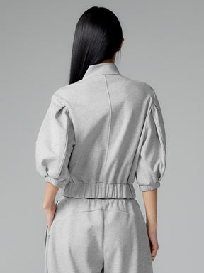 パイピングライン入り ハイネック ジップアップ (単品)