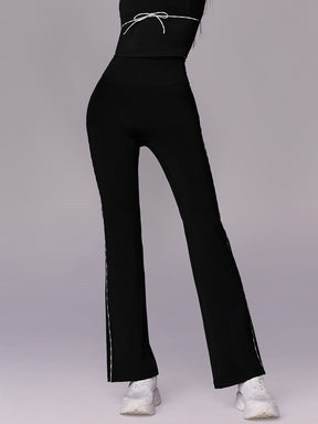 コンフォートファイン ロゴ入り パイピング フレアレギンス (単品)