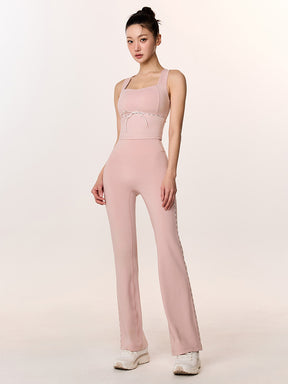 コンフォートファイン ロゴ入り パイピング フレアレギンス (単品)