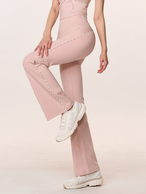 コンフォートファイン ロゴ入り パイピング フレアレギンス (単品)