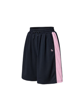 メッシュ 配色ライン バミューダ パンツ