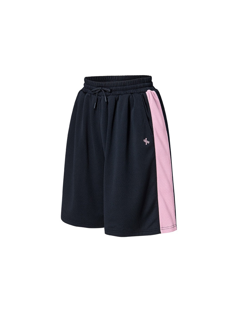 メッシュ 配色ライン バミューダ パンツ