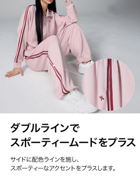 【SET】モア トラックライン ジップアップ & ワイドパンツ