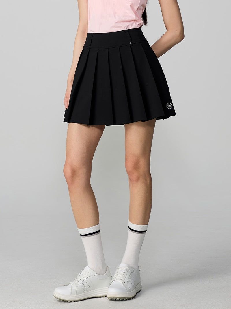 ドットベルト付き プリーツスカート