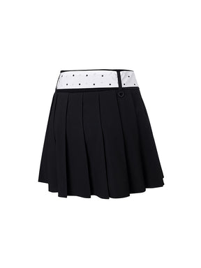 ドットベルト付き プリーツスカート