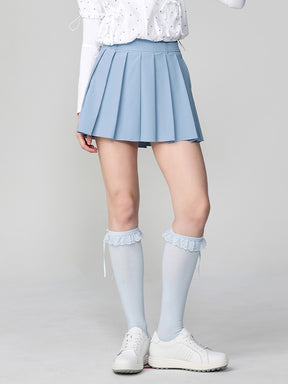 ドットベルト付き プリーツスカート