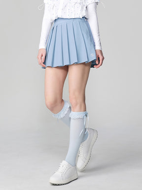 ドットベルト付き プリーツスカート