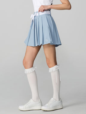 ドットベルト付き プリーツスカート