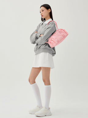 バイカラー 襟付き ルーズフィット スウェット