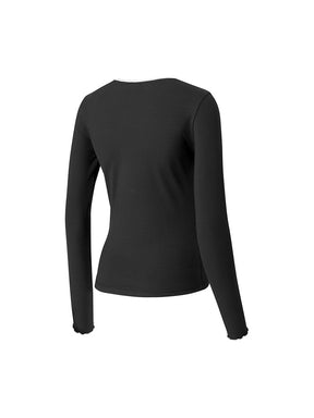 リブ配色ライン 長袖