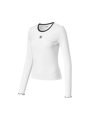 リブ配色ライン 長袖