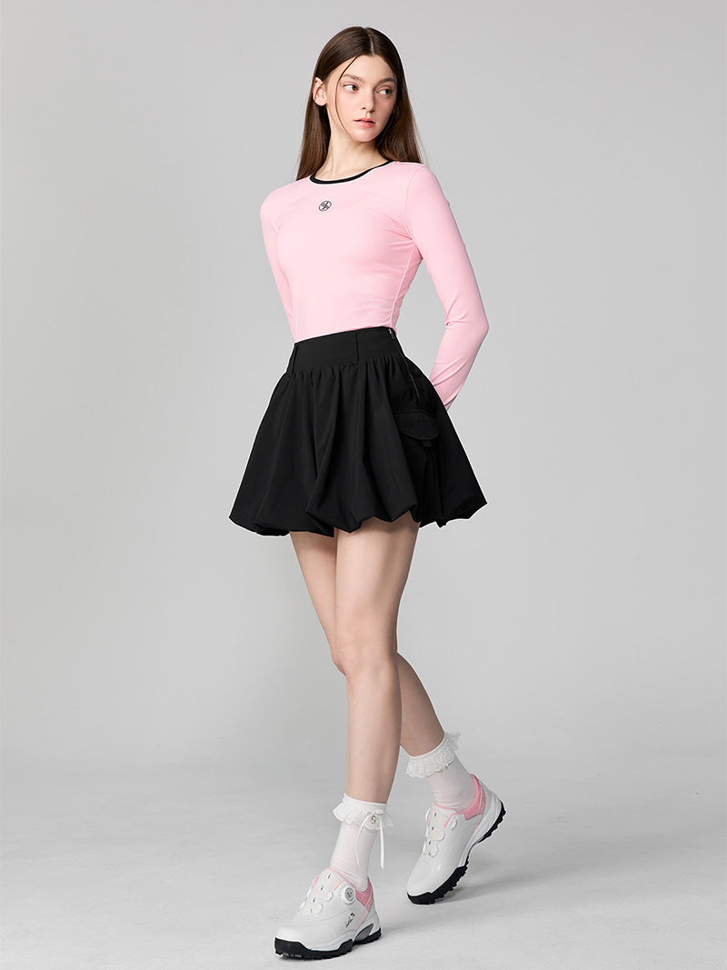 リブ配色ライン 長袖