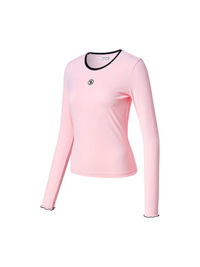 リブ配色ライン 長袖