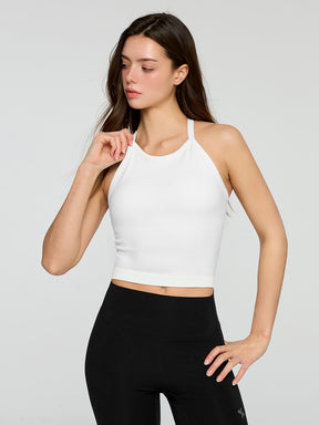 エア シームレス ホルターネック クロップ丈 ブラトップ (単品)