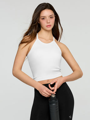 エア シームレス ホルターネック クロップ丈 ブラトップ (単品)