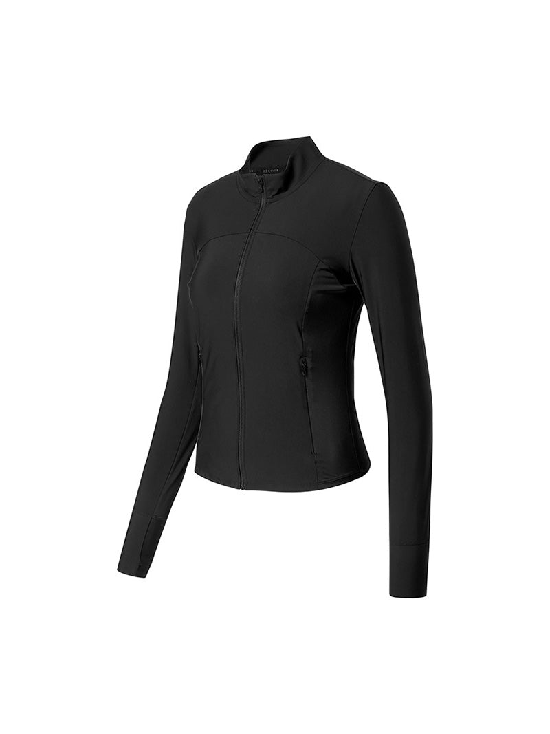 トリコット メッシュ切り替え ジップアップ ジャケット