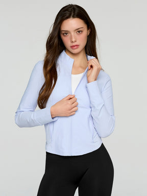 トリコット メッシュ切り替え ジップアップ ジャケット