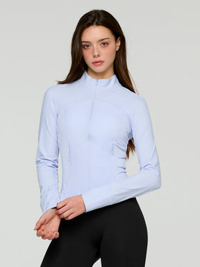 トリコット メッシュ切り替え ジップアップ ジャケット