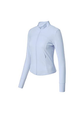 トリコット メッシュ切り替え ジップアップ ジャケット