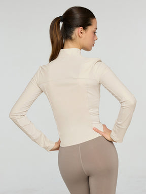 トリコット メッシュ切り替え ジップアップ ジャケット