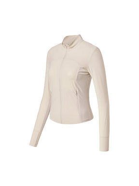 トリコット メッシュ切り替え ジップアップ ジャケット