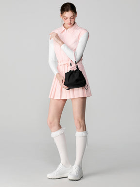 マジックホール ストライプ プリーツ ジャンプスーツ
