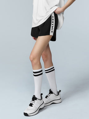 接触冷感 ビッグロゴ ラウンドヘム ショートパンツ
