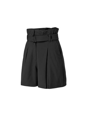 ラッフル ベルト付き バミューダ パンツ