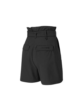 ラッフル ベルト付き バミューダ パンツ