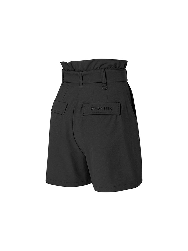 ラッフル ベルト付き バミューダ パンツ