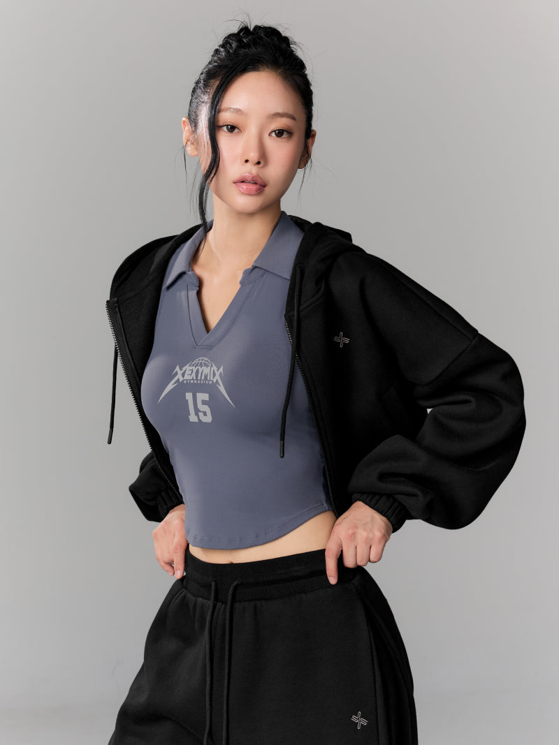 ウォームソフト オーバーサイズ ジップアップパーカー (単品)