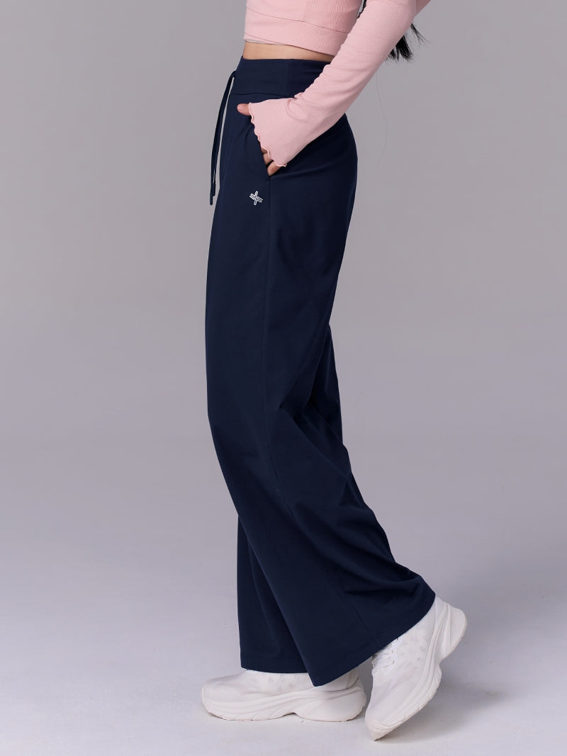 ピーチ起毛 ソフトフロー ワイドパンツ