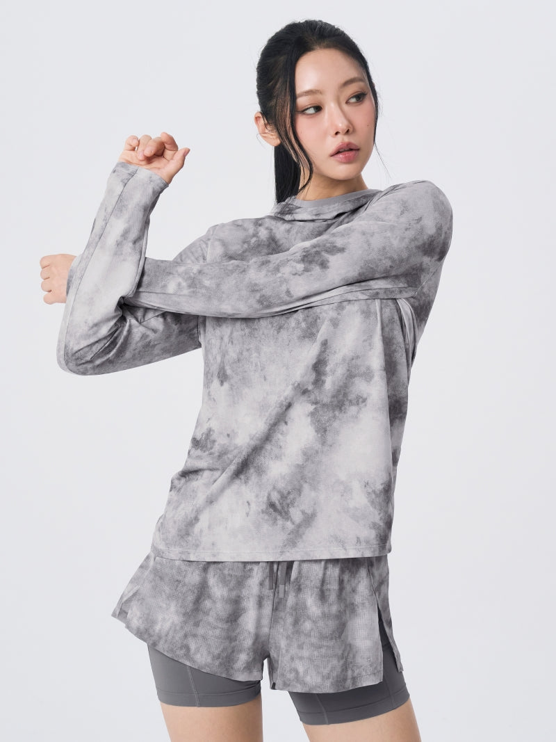 RX メッシュ ランニング タイダイ染め パーカー (単品)