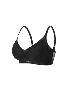 シア レースミックス ノンワイヤー ホック付き ブラ (単品)