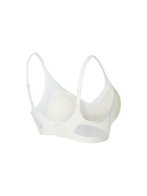 シア レースミックス ノンワイヤー ホック付き ブラ (単品)