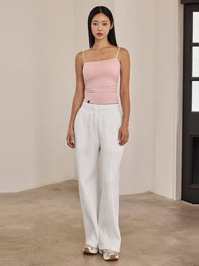 モアスムーズ シャーリング入り タンクトップ パッド付き