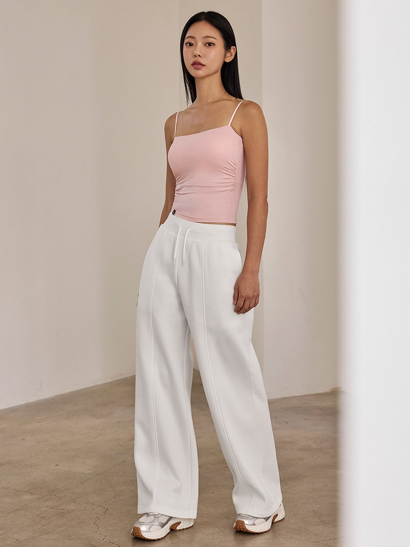 モアスムーズ シャーリング入り タンクトップ パッド付き