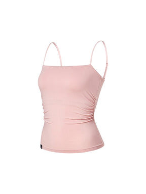 モアスムーズ シャーリング入り タンクトップ パッド付き