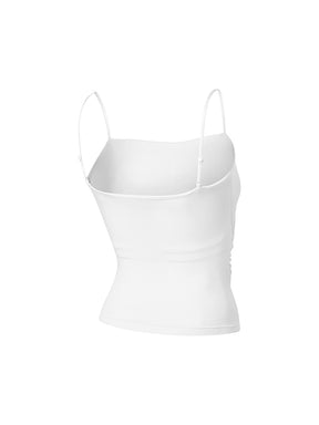 モアスムーズ シャーリング入り タンクトップ パッド付き