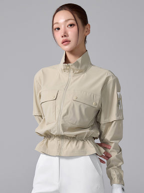 XGFJK01J1 ポケット付き 袖取り外し 2WAY ウィンドジャケット