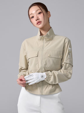 XGFJK01J1 ポケット付き 袖取り外し 2WAY ウィンドジャケット